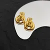 Brincos circulares de botiega pregos designers bufling for woman ouro banhado 18k jóias t0p qualidade mais alta qualidade de qualidade clássico presente de aniversário 048