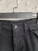 Men's Jeans Men Street Wear Side Big Pocket With Belt Cargo Wax Black JeansMen's