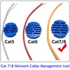 Peigne de câble réseau 24 trous catégorie Cat7 Cat8 pour câble de câblage/gestion/outil de câble de fixation 20 MM d'épaisseur outil professionnel