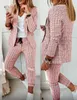 2023 Nieuw Gecontroleerd Casual Pak voor Vrouwen Designer Blazer Set Hoge Kwaliteit Kleding Dames Kantoor Zakelijke Formele Jassen Sets