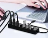 USB 3.0 Hub 7 Port Data Hub with LED Individual On/Off Switches and Lights 5Gbps High Speed Port Expander for Laptop Keyborad Mouse USB drive PC