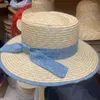 Wide Brim Hats 2023 Summer Vintage Bow Cowboy Hat For Women Men Straw Sun Vacation UV Protection Beach Designer Fadora