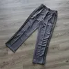 Mensbyxor Män kvinnor 1 1 KVALITETSBAND RIKED NOTLES AWGE TRACH TROUSERS PANTS GRÅ EMBRODERY FUTURLY NOEDLES Sweatpants 230313