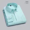 Мужские повседневные рубашки Quality 100% хлопковая оксфордская рубашка мужская с длинным рукавом повседневное воздухопроницаемое карман для кнопок мужские рубашки 230314