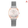 Armbandsur Women Lady Quartz Movement Watch Watch Round Dial Simple Gift Eloy Strap Xin-