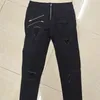 Mens Jeans raka jeans män punk mager denim byxor vår sommar pojkvän jeans streetwear blixtlås smal fit svarta goth byxor 230313