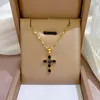 Squisito zirconia cross -pendants collana per donne regolare i gioielli di moda girocollo accessori 316l in acciaio inossidabile