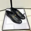 Lazy Slides Mocassini Princetowns Mules Pantofole Designer Classico Sandalo da donna Flat Authentic Pelle bovina Fibbia in metallo Lady Leather Trample Large Chain Scarpa casual