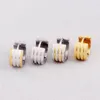 Hoop Earrings Fashion Wide Small Stainless Steel Frosting Color Gold Huggie Jewelry For Men Women