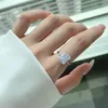 Fedi nuziali Wong Rain 100% argento sterling 925 taglio di ghiaccio schiacciato creato gemma anello di fidanzamento per le donne gioielli all'ingrosso 230313