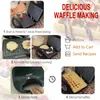 Ekmek üreticileri profesyonel elektrikli waffle üreticisi pişirme mutfak aletleri çok işlevli kahvaltı waffles makine yapışmaz demir tava sonifer 230314