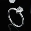 Anillo solitario ORSA JEWELS Moda 1CT Corte de pera Solitario Moissanite Anillo de compromiso 925 Anillo de bodas de plata esterlina para mujeres Regalos SMR58 Z0313