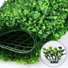 Dekorativa blommor 40x60 cm Artificial Lawn for Home Decoration Green Plastic Leaf Grass Simulation Plant Wall Wedding Party Decor House