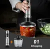 Juicers BioloMix 4 in 1 High Power 1200W Immersion Hand Stick Blender Mixer Includes Chopper and Smoothie Cup Stainless Steel Ice Blades 230314