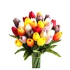 Artificial Tulip Flowers Fake Tulips Flower PU Latex Flower for Home Wedding Party Festival Decor Gift RRA