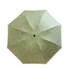 Şemsiye sevimli bisküvi ayı baskı otomatik 3 katlı şemsiye küçük taze UV ​​koruma güneşlik rüzgar geçirmez çocuklar katlanır şemsiye 230314