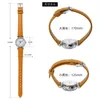 손목 시계 미니 여성 쿼츠 시계 소형 24mm 다이얼 PU 가죽 스트랩 미니멀리즘 Watches Iris22