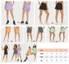 LL Women Sport Yoga Skirts Running Shorts Solid Color Tennis Golf Skirt Anti Exposure Fitness Short Skirt LL725