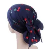 Bandanas durag moslimvrouwen print katoenen tulband hoedhoofdscarves vooraf gebonden kanker chemo headwar hoofdtoeslag caps 230313