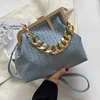 Evening Bags 2022 Solid Color Trend Weaving Crossbody Bags for Women Simple Clutch Female Party Handbags and Purses Lady Shoulder Bag