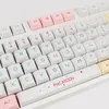 Macaron Cute Keycaps XDA Profile PBT-Sub Pink 135 klawisze CAP dla przełączników MX Mechaniczna klawiatura gry DIY
