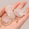 Pendant Necklaces Natural Clear Quartz Charms Oval Gilt Edge Necklace For Jewelry Making DIY Earrings Accessories 20x34mm