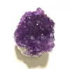 Natural Raw Purple Brazilian Amethyst Quartz Crystal Cluster Druzy Geode Healing Stones Specimen Home Decoration Crafts Ornament