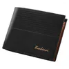 Wallets Men Pu Leather Billfold Slim Id titores insere