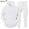 Men's Tracksuits Men's Sets HoodiesPants Fleece Tracksuits Solid Pullovers Jackets Sweatershirts Sweatpants Hooded Streetwear Outfits 230314