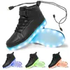 Sneakers Warm Like Home 25 USB Charger Glowing Led Children Lighting Shoes Boys Girls Illumined Luminous Sneaker 230313