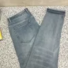 Herr jeans designer mens jeans shorts raka ben byxor burb broderi casual byxor tvättade mode blixtlåsåtkomst kontroll denims svettbyxor 9roo