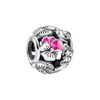 Fit Pandora Beads 925 Silver Charm Women المجوهرات الصغيرة ديزي على شكل قلب مناسب