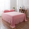 Sängkläder sätter hem textil Pure Rose Powder Washed Cotton Bed Sheets Breatbarhet Artikel Fashion Simplicity Single Oceania