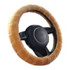 Steering Wheel Covers Winter Fashion Warm Ring Fluffy Cover Suitable For 37-38CM/14.5"-15" M Size Braid On