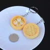 Porte-clés New Silation Food Key Chains Mini Steamer Bag Hanging Keychain nese Food Steam Bun Dumpling Pendentif Femmes Couple Keyring L230314