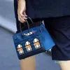 Дизайнерская кожаная модная классическая сумка из кожи аллигатора, женская маленькая мини-сумка ручной работы 20 см