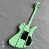 Nova guitarra elétrica BC Rich esquerda verde com ponte tremolo de vibração dupla