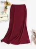 Jupes automne élégant gaine Maxi ZANZEA Style coréen mode taille haute femmes Sexy queue de poisson couleur unie longues Jupes Femme 230313