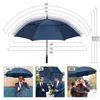 Umbrellas ZOMAKE Golf Umbrella 68 Inch Double Canopy Vented Windproof Waterproof Automatic Open Stick Umbrellas for Men and Women 230314