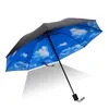 Parapluies Hommes Femmes Soleil Pluie Parapluie Protection UV Coupe-Vent Pliant Compact En Plein Air Voyage Parapluies 230314