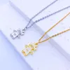 Chains Fashion Boy Girl Couple Necklace For Women Men Sister Brother Twin Collares Choker Stainless Steel Long Chain Gifts