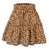 Skirts Fashion 2023 Summer Casual European And American Women's High Waist Ruffle Floral Skirt Printed A-line Mini Women