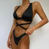 Maillots de bain pour femmes Sexy Bikini 2023 femme Criss Cross maillot de bain femme string ensemble 2 pièces maillot de bain femmes maillot de bain maillots de bain femmes