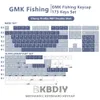173 KEYS CAP ISO ABS GMK Balıkçılık Anahtar Kapakları Kiraz Profili Mekanik Oyun Klavyeleri için Özel Çift Çekim MX Switch Mavi
