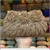 Evening Bags 18 Colors Wedding Formal Dinner Clutch Women Gold Crystal Evening Clutch Bags Metal Clutches Handbags Flower Bridal Purse Wallet