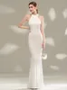 Party Dresses YIDINGZS Elegant Off Shoulder Silver Sequin Evening Dress Women Party Maxi Dress Long Prom Dress 18126 230314