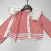 23SS Designermarke Kinder Mantel Hosen Set Mädchen Revers Langarm Strickjacke Mäntel Schlaghosen Anzug Neue Frühlingsherbstprodukte Hochwertige Kinderkleidung