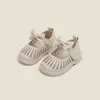 First Walkers 11.5-15cm Spring Shoes For 0-3Years Toddler Girls Solid Hollow Fashion Leather Shoes For Baby Birthday Wedding Party 230314