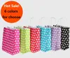Geschenkwikkeling 10 stks papieren zak polka dot kraft met handgrepen verkoop festival tassen diy multifunction winkelen