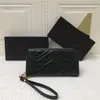 Klassisk lyx standard plånbok pengar väska fack handväska designer passhållare svarta röda plånböcker handledsrempoljor